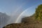 Double rainbow at Victoria Falls. Zimbabwe