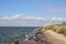 The double row of windmills at Urk in the IJsselmeer. All belonging to the wind farm