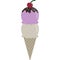 Double Scoop Ice Cream Vector Illustration