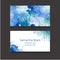 Double sided business card template with a watercolor background