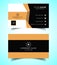 Double-Sided Luxury, Modern and Elegant Business Card Design Template. Vector Illustration