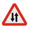 Double sided traffic icon, flat style.