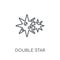 Double Star linear icon. Modern outline Double Star logo concept