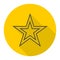 Double stars icon with long shadow