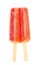 Double Stick Popsicle Isolated on a White Background