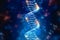 Double stranded DNA and bokeh background . Created by generative AI