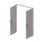 Double Swing Wood Door 3D Render Illustration Element 07