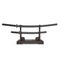 Double Sword Stand For Samurai Katana And Wakizashi. 3D Illusration, front view render on white background
