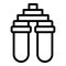 Double tank filter icon outline vector. Osmosis system