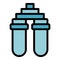 Double tank filter icon vector flat