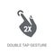 Double Tap gesture icon. Trendy Double Tap gesture logo concept