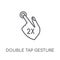 Double Tap gesture linear icon. Modern outline Double Tap gestur