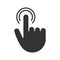 Double tap touch gesture glyph icon