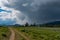 Double Track Trail Heading Into Stormy Sky