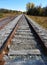 Double tracks at Big Moose rail station in ADK