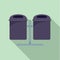Double trash can icon, flat style