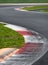 Double turn chicane asphalt track motor sport circuit surface view