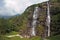 The double waterfall in Northern Italy