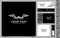 Double Wing, modern concept logo template with business card and pattern elements