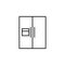 double-wing refrigerator icon. Element of simple web icon with name for mobile concept and web apps. Thin line double-wing