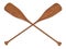 Double wooden paddles