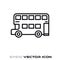 Doubledecker bus vector line icon