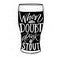 When in doubt, drink a stout. Funny inspirational quote about beer with hand lettering for pubs, bars and t-shirt design