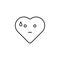 doubt emoji icon. Element of heart emoji for mobile concept and web apps illustration. Thin line icon for website design and