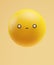 Doubt zombi emoticon with a funny kawaii face with white eyes