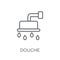 douche linear icon. Modern outline douche logo concept on white