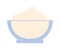 Dough in blue bowl. Cooking food and baking ingredients at kitchen