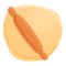 Dough cooking icon, cartoon style