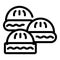 Dough dumplings icon outline vector. Beef cook