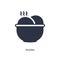 dough icon on white background. Simple element illustration from gastronomy concept