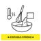 Dough mixing icon. Dry yeast raising for bread and donuts simple vector illustration