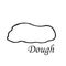 Dough. Pastry Kitchen Collection. EPS10 Vector. Hand Drawn Doodle Style Realistic Illustration