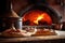 dough rising near a warm, cozy pizza oven