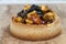 dough tartlet nuts and dried fruits