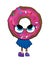 Doughnut cartoon girl