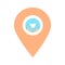 Doughnut location map pin pointer icon. Element of map point for mobile concept and web apps. Icon for website design and app deve