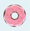 Doughnut With Pink Creme