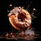 Doughnuts, delicious and sweet baked goods food, tasty, caloric, fast food obesity, dough products fried in oil deep