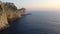 Doukato lighthouse at Lefkatas cape during sunset, Greece, time lapse gopro