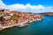 Douro river aerial panoramic view, Porto