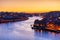 Douro river aerial panoramic view, Porto