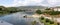 Douro River valley, view of the west of the Regua Bridges, Peso da Regua, Portugal