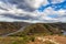 The Douro valley with its river and its vineyards cultivated in terraces on the mountainsides. Superb cloudy sky reflected in the