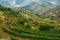 Douro Valley, Portugal. Agriculture . Top view of the vineyards are on a hills.