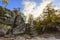 Dovbush rocks, group of rocks, natural and man-made caves carved