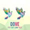 DOVE ANIMAL PET POP ART LOW POLY LINE LOGO ICON SYMBOL